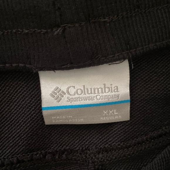MENS COLUMBIA PANTS WITH POCKETS. BLACK. CUFF ANKLE AND DRAW STRING - Picture 3 of 8